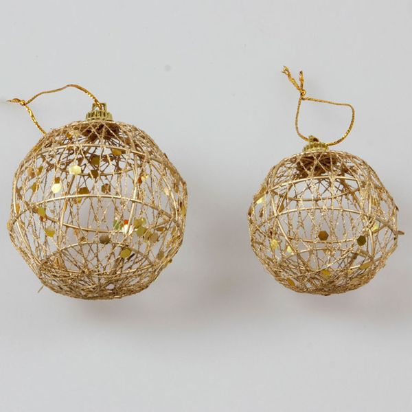 

6pcs/set christmas tree ball pendat ornament hanging gold balls decor baubles party wedding ornament new year 2019 #289506