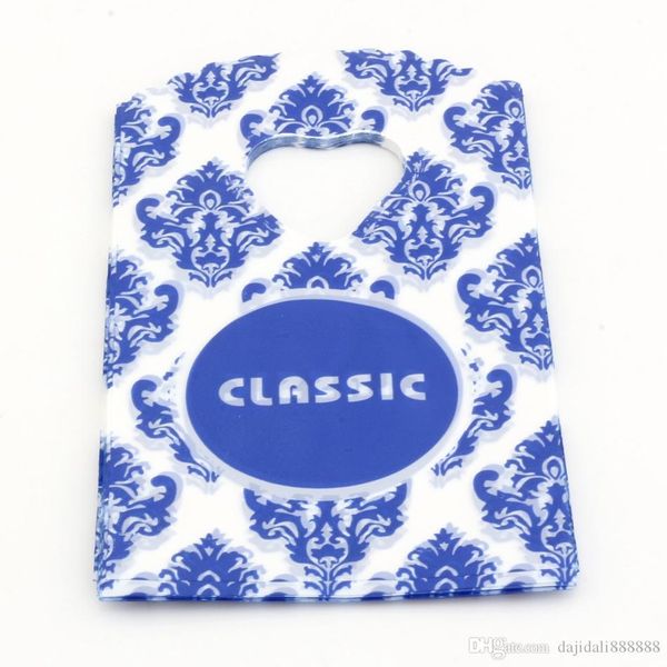 

жарко ! 300pcs много 15x9cm blue «classic» пластиковые ювелирных изделий мешок подарка ювелирных изделий мешочков сумки, Pink;blue