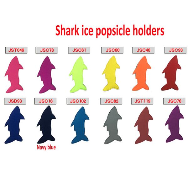 

wholesale sublimation neoprene popsicle holders shark shark tail popsicle cover colored blank for sublimation press print