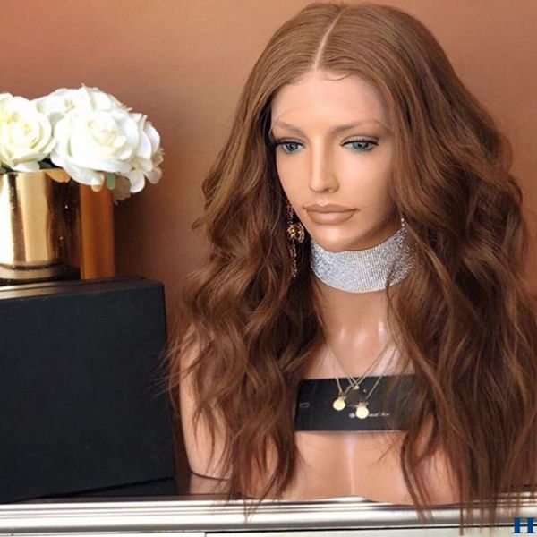 

lace wigs 180density chestnut brown color human hair for women body wave full black, Black;brown