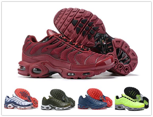 

2020 tn plus se running shoes men's white red hyper psychic blue luxury 3d glasses breathable fashion sneakers sneakers coach size 40-4, Black