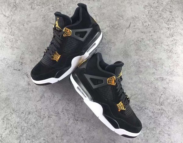 

with box 4s mens basketball shoes 4s royalty black gold 4 superman fashion sports shoes 10ct
