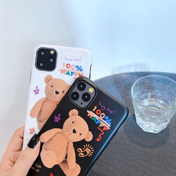 

tide brand teddy bear phone case for iphone 11 pro x xr xs max soft imd back cover coque funda for iphone 7 8 7plus 8plus