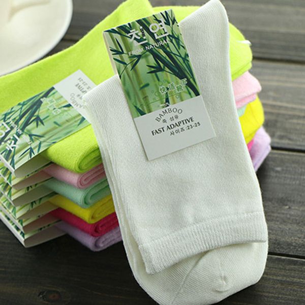 

10pcs =5pairs /Lot Spring Autumn Fashion Brand Women Sporting Socks High Quality Bamboo Fiber Casual Female Socks Size 35 -41