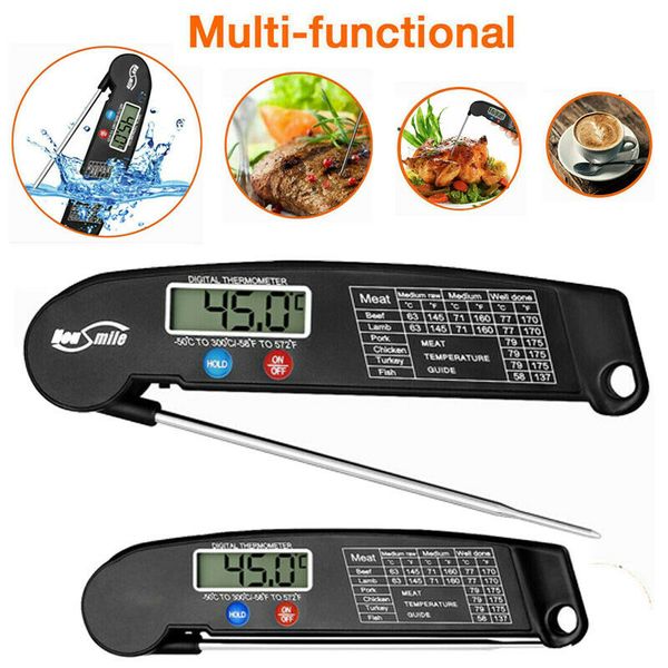 

electronic food thermometer kitchen cooking grill food meat probe thermometer, Blue