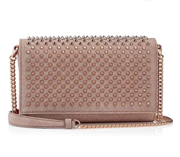 

new color women brand rivet holding bag personalityhead embossed holding envelope shoulder bag street trend head genuine leather purse bags