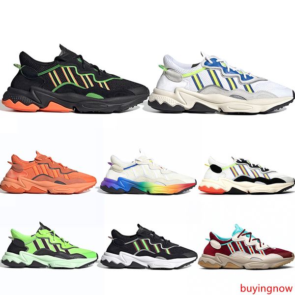 

2020 ozweego pride 3m reflective men women running shoes triple black cloud white neon green mens trainers sneakers sports drop shipping