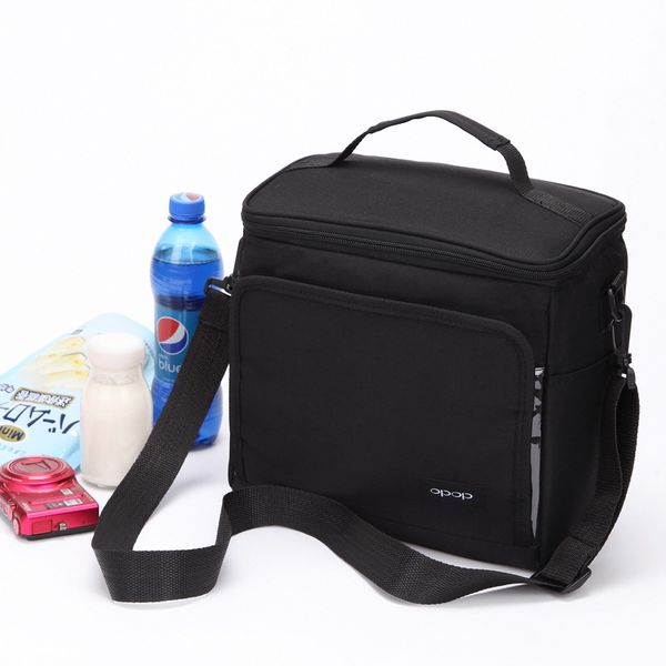 

10l portable lunch bag thermal picnic box ice pack drinks cooler bag wine cans cool vehicle insulated cool shoulder