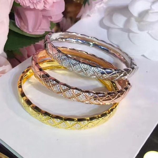 

2020 sell brand pure 925 sterling silver jewelry for women lozenge bangle square cut bangle party jewelry gold color geometric bracelet, Black