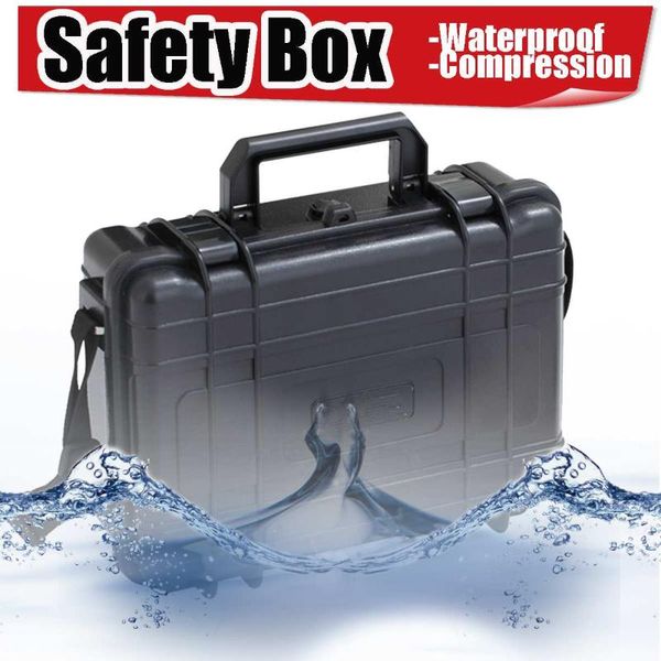 

274*218*93mm abs safety instrument tool box waterproof shockproof moistureproof slr equipment toolbox sealed tool case suitcase