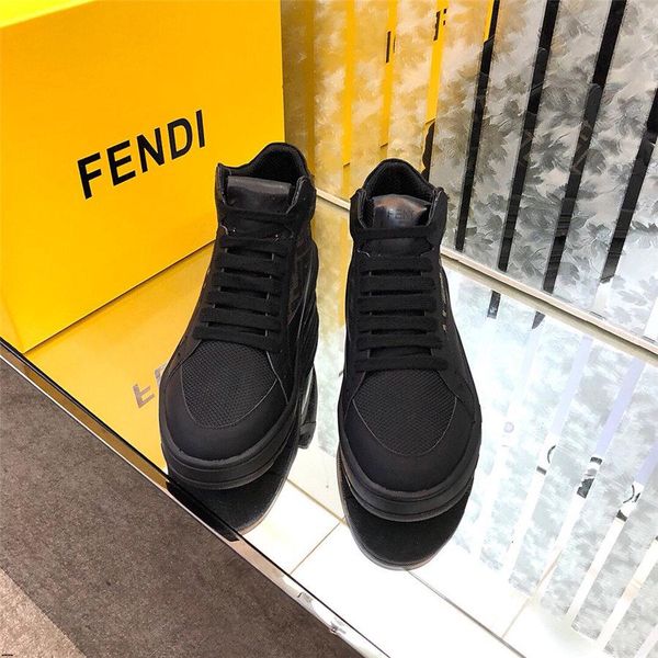 

19fw мужская мода повседневная кожаные сапоги высокое качество тенденция удобная мужская обувь свет открытый нескользящие мужчины зима снего, Black