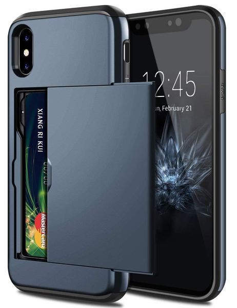 

armor slide card phone case for iphone 12 mini 11 12 pro max xs max xr x card slot holder cover for iphone 8 7 6s plus se 2 2020 5 5s