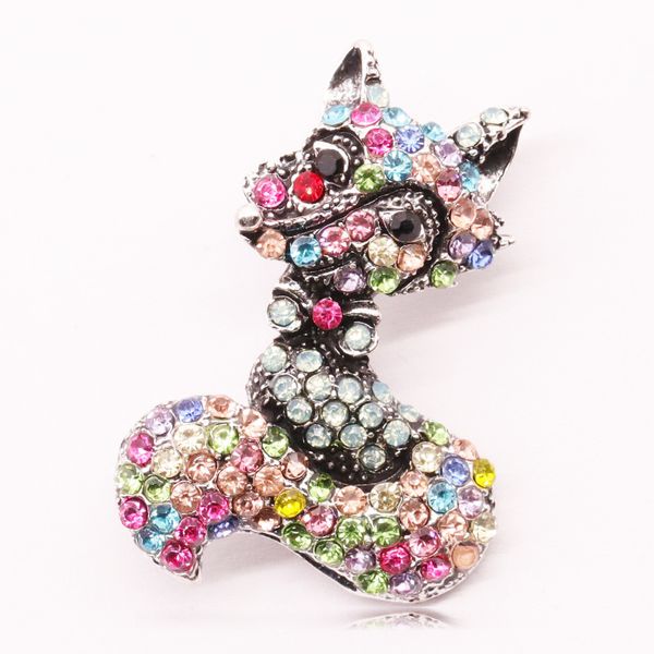 

ma'am color diamond fox brooch animal suit sweater pin lead needle clothes and ornaments accessories product, Gray