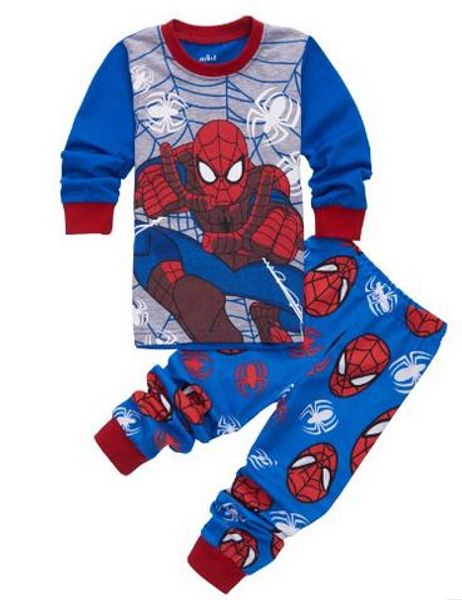 

children animal printing pyjamas sleepwear kids baby boy pajamas pijamas kids long sleeve baby girls panda cartoon pajamas, Blue;red
