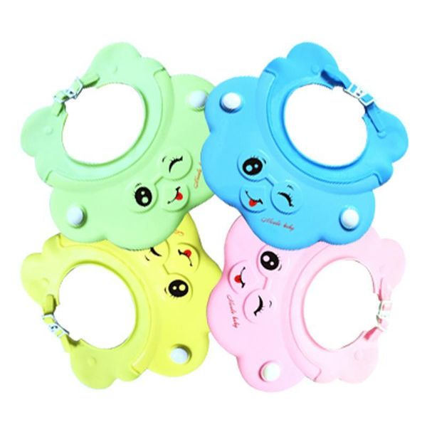 

silicone shampoo cap baby bath adjustable shower hat sofry ear protection children shower cap bath & product baby hat
