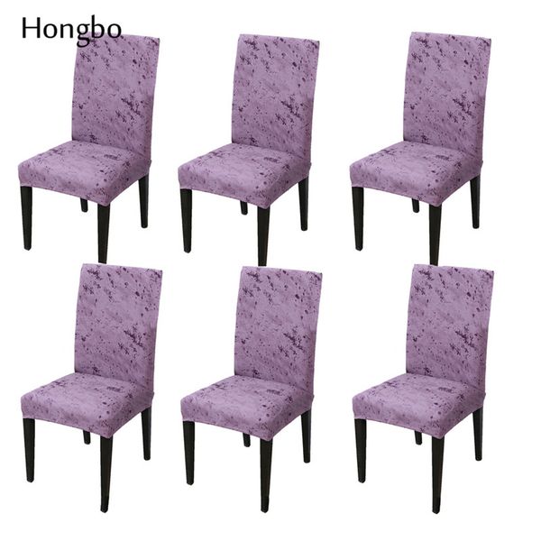 

hongbo 2/4/6 шт spandex простирания минималистский сплошного цвета стул защитный чехол чехол anti-грязный упругие столовая банкет председате