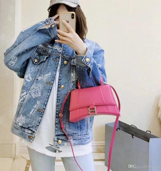 

five-star quality new ladies hourglass bag french designer leather handbags fashion ladies style with leather long shoulder strap messenger