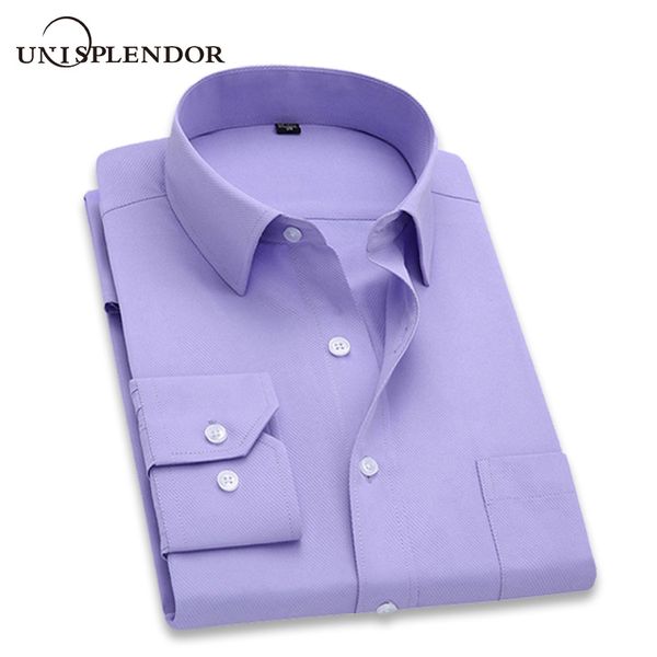 

2020 men dress shirt long sleeve slim man shirts solid male clothing fit business shirts 4xl yn045, White;black