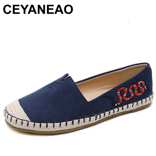 

ceyaneao all seasons women fat flats shoes woman soft comfortable outdoor shoes 2019 casual slip on flatse1790, Black