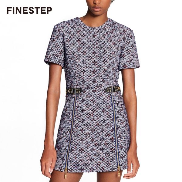 

retro fashion short sleeve dress summer o-neck knee-length women dress luxury zip female, Black;gray