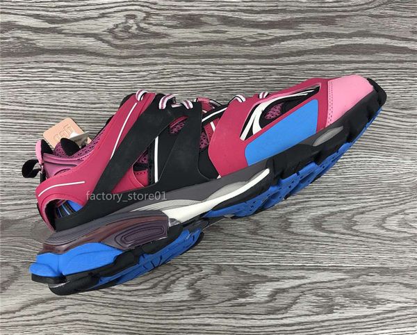 

2019 release triple-s clunky track 3.0 tess gomma maille jogging mens women casual dad shoes sport walking sneaker 36-45, Black