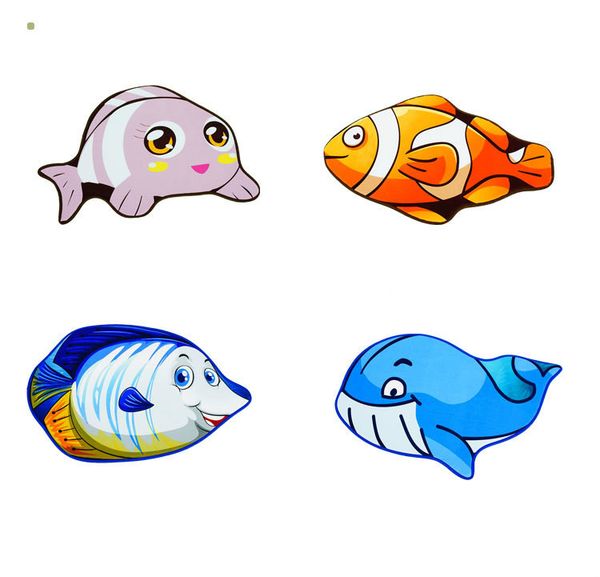 

50*80cm undersea world cartoon fish printing floor pad anti-skid bathroom carpet