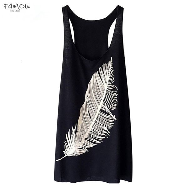 

Large Size Cap Sleeve Female T-Shirt 2019 Summer Feather Print Tunic Vest Sleeveless Womens Shirt Loose Casual 5Xl Plus Size Clothing