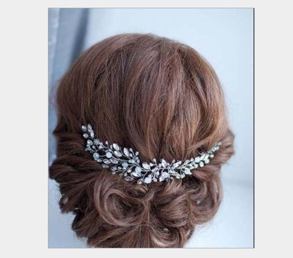 

bride crystal headwear wedding bride coil hair jewelry accessories european and american selling headwear, Slivery;golden