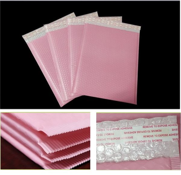 

10pcs 4 sizes pink poly bubble mailer envelopes padded mailing bag self sealing express shipping bag courier bubble mailer