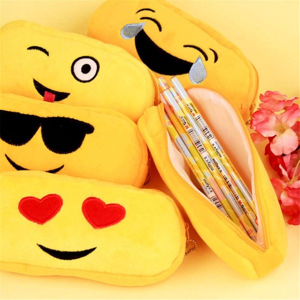 

cute kawaii solid color plush pencil case for girls pencil bag stationery pencilcase kawaii school supplies new arrive