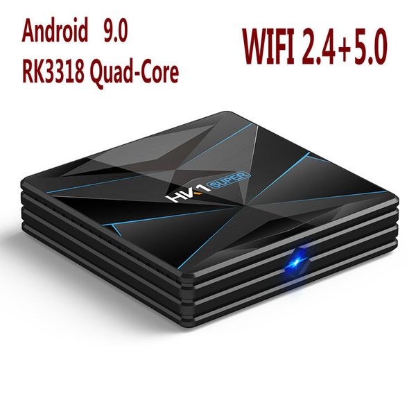 

hk1 супер android 9.0 tv box rk3318 2 / 4gb 16/32 / 64gb wi-fi 2.4g + 5g set top box vs x96 mini