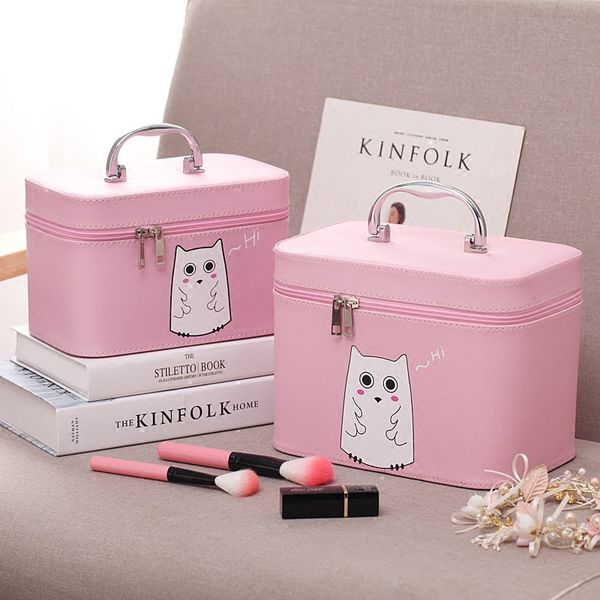

2020 new ladies cosmetic bag fashion portable large capacity cute square cosmetic case travel waterproof storage bag women