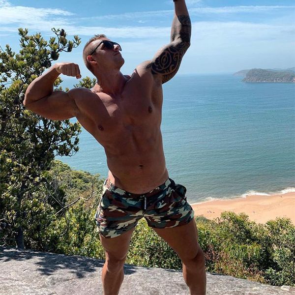 

мужские шорты летом случайные bermuda пляжных шорт мужских тренажерный зал беговые спортивный бренд дышащей мода, White;black