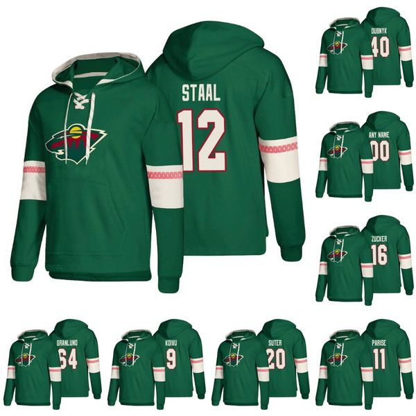 

Minnesota Wild Zach Parise Eric Staal Mikael Granlund Mikko Koivu Nino Niederreiter Ryan Suter Devan Dubnyk Hockey Hoodies
