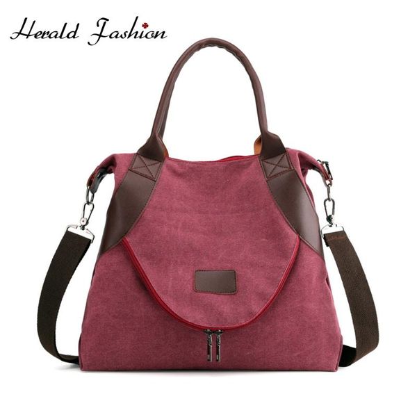 

fashion simple solid canvas tote bags women big capacity shoulder bags large handbags girls crossbody shopping bag