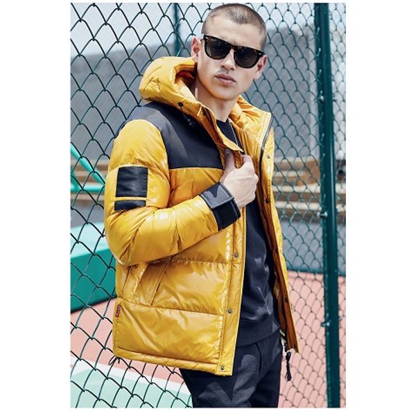 

мужская дизайнер вниз парки мода толстые письмо вышивка повседневная пальто мужская роскошь с длинным рукавом с капюшоном верхняя одежда 4 ц, Black