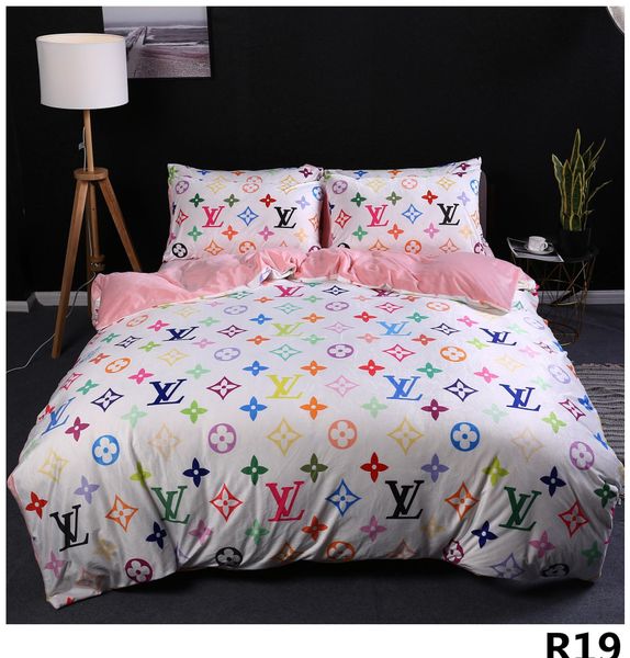 Queen Bed Comforters Sets Big Crystal Velvet Four Piece Suit Home