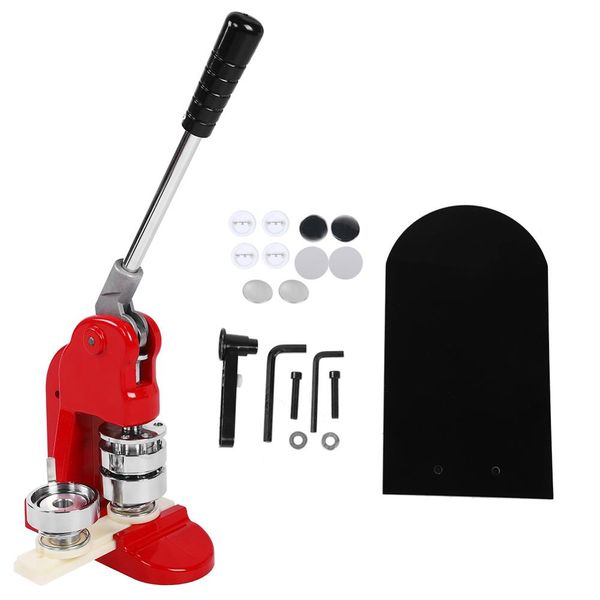 

44mm/1.75in badge punch press maker machine button pin making kit hand tools set with 1000 circle button washers screws dies
