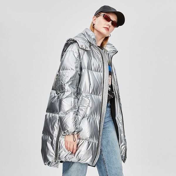

jiazehua jazzevar winter down jackets woman long fund even hat thickening ins fund ya8001, Black
