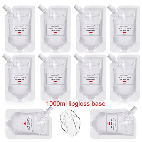 

1000ml diy clear lipgloss питательный liquid base oil увлажняющий антипригарным помада продолжительный блеск материал гель для макияжа