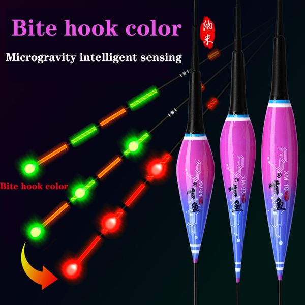 

smart fishing led light float 1pcs equipment including battery cr425 night fishing tie gravity sensing chip ser accessories