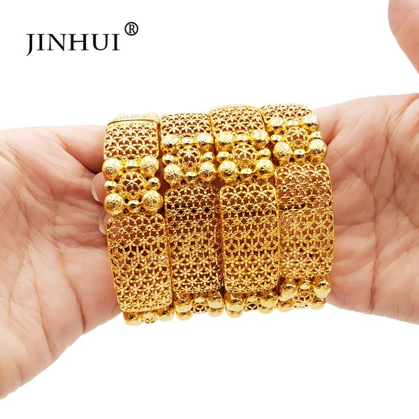 

jin hui new fashion lady luxury gold color jewelry bangles ethiopian african women dubai bracelet party wedding gifts girlfriend, Black