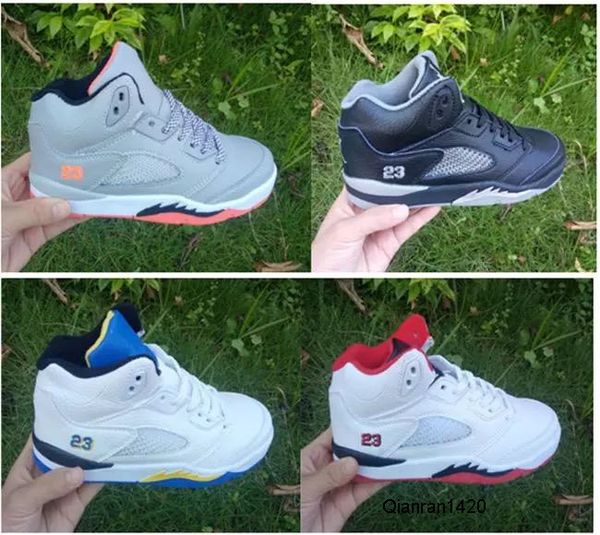 

new kids shoes 5 vii chirldren's basketball shoes boys and girls kids 5s sports basketball sneakers shoes youth sneakers size 28-35