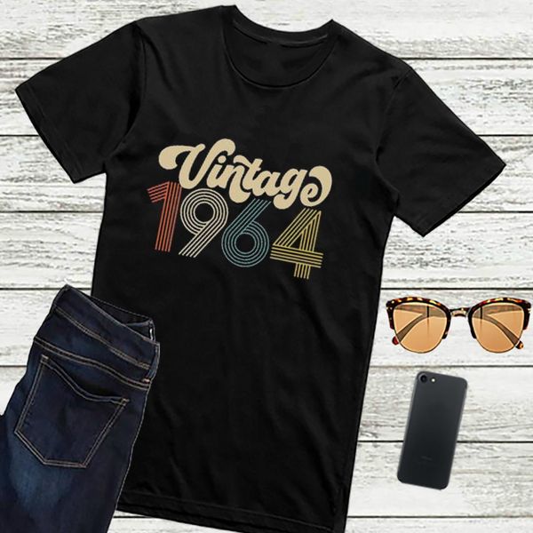 

vintage birthday gift custom number born date customizing tshirt darkgrey black, White;black