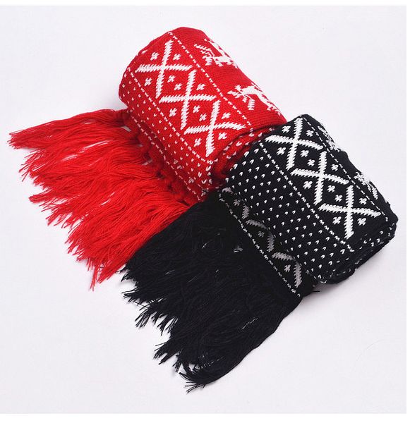 

maxi autumn and winter new wool warm scarf snowflake christmas decoration knitted bib lovers fashion scarf, Blue;gray