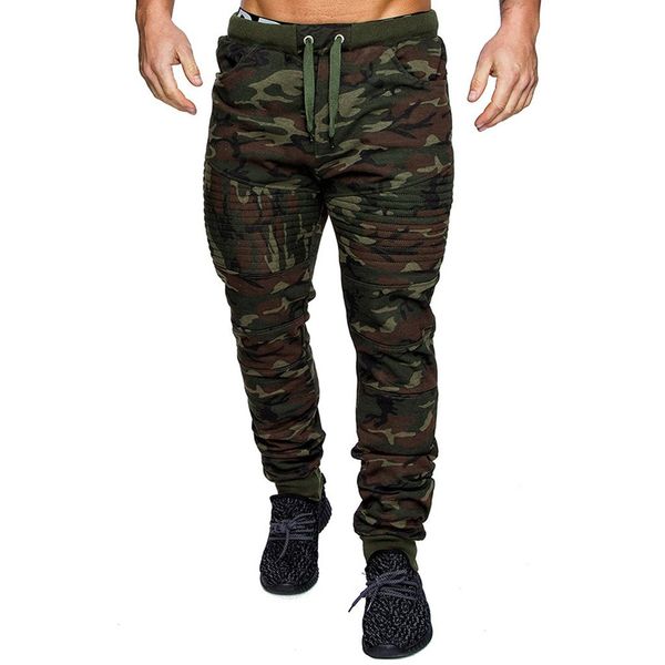 

streetwear pants men sport camouflage bandage casual loose sweatpants drawstring pant jaqueta pantalones hombre joggers cargo, Black