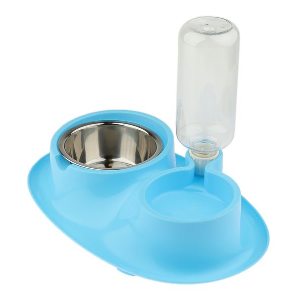

durable pet cat and dog double bowls integrated automatic hydrating food bowl