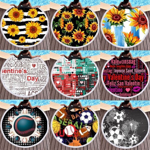 

460g fringed lace bath towel round beach towels ball sunflower word yoga mat portable creative selling in 2019 27ydb j1