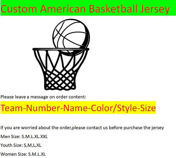 

custom basketball jerseys all 32 teams customized stitched sewn on any name any number xs- mix order men women kids youth jersey, Black