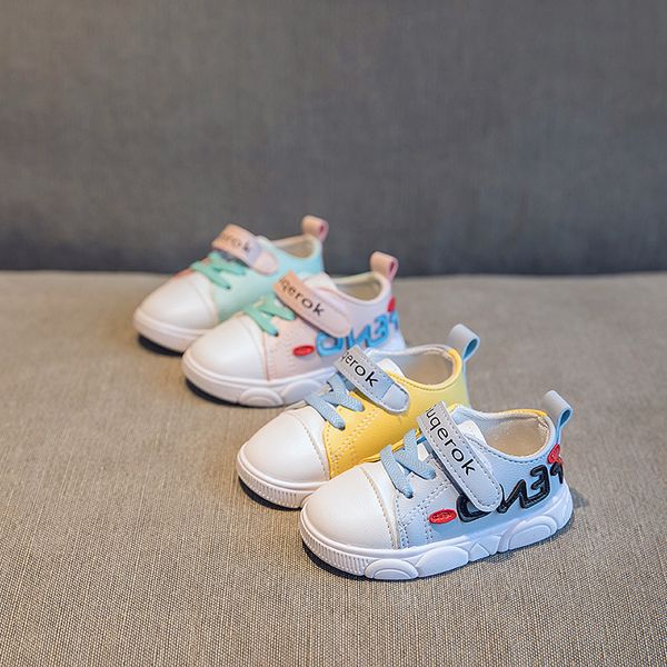 

2019 autumn baby girls boys casual shoes outdoor comfortable infant leather shoes toddler sneakers breathable kids child, Black;red